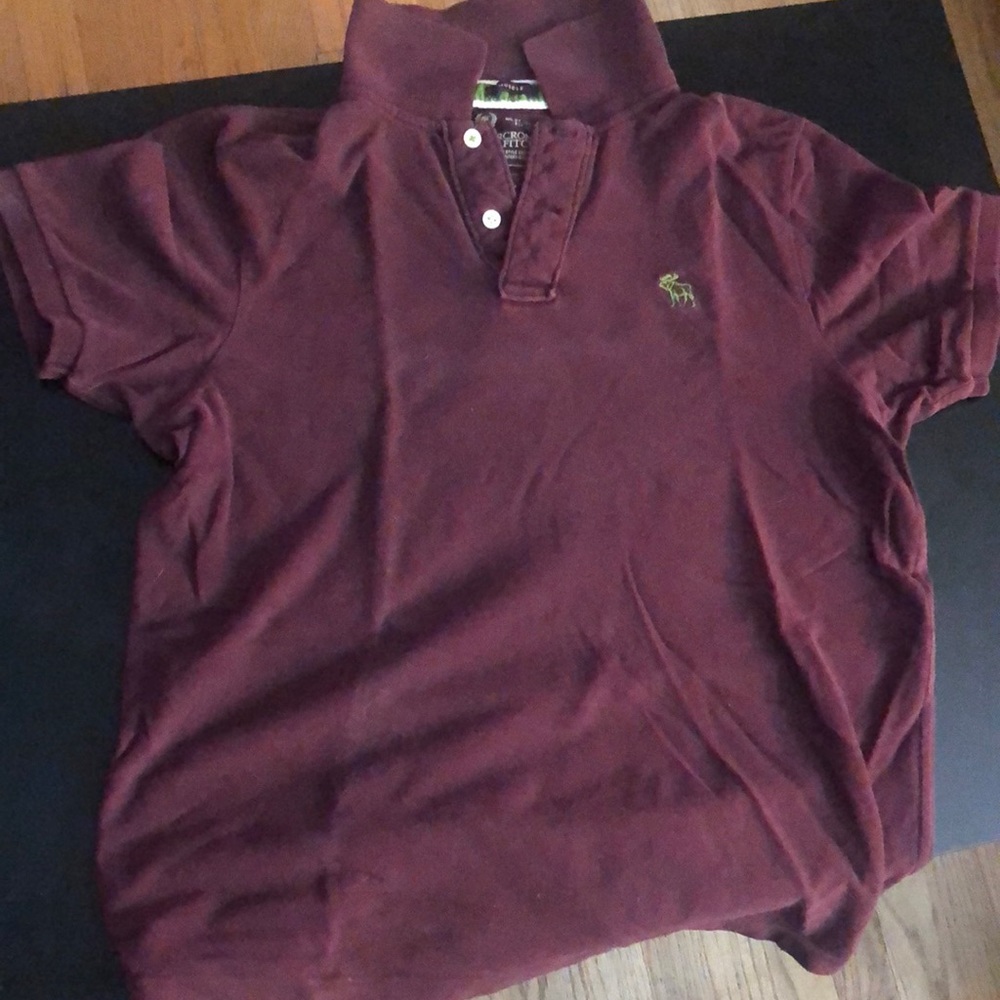 Abercrombie & Fitch Men’s Large Distressed Muscle Fit Polo